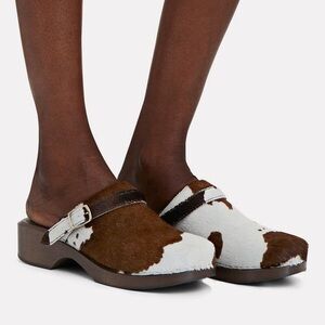 Redone Calf hair clogs 38